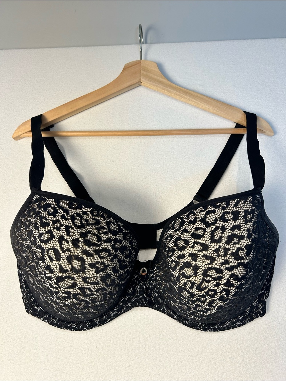 Freya Black Leopard Lace Underwire Bra